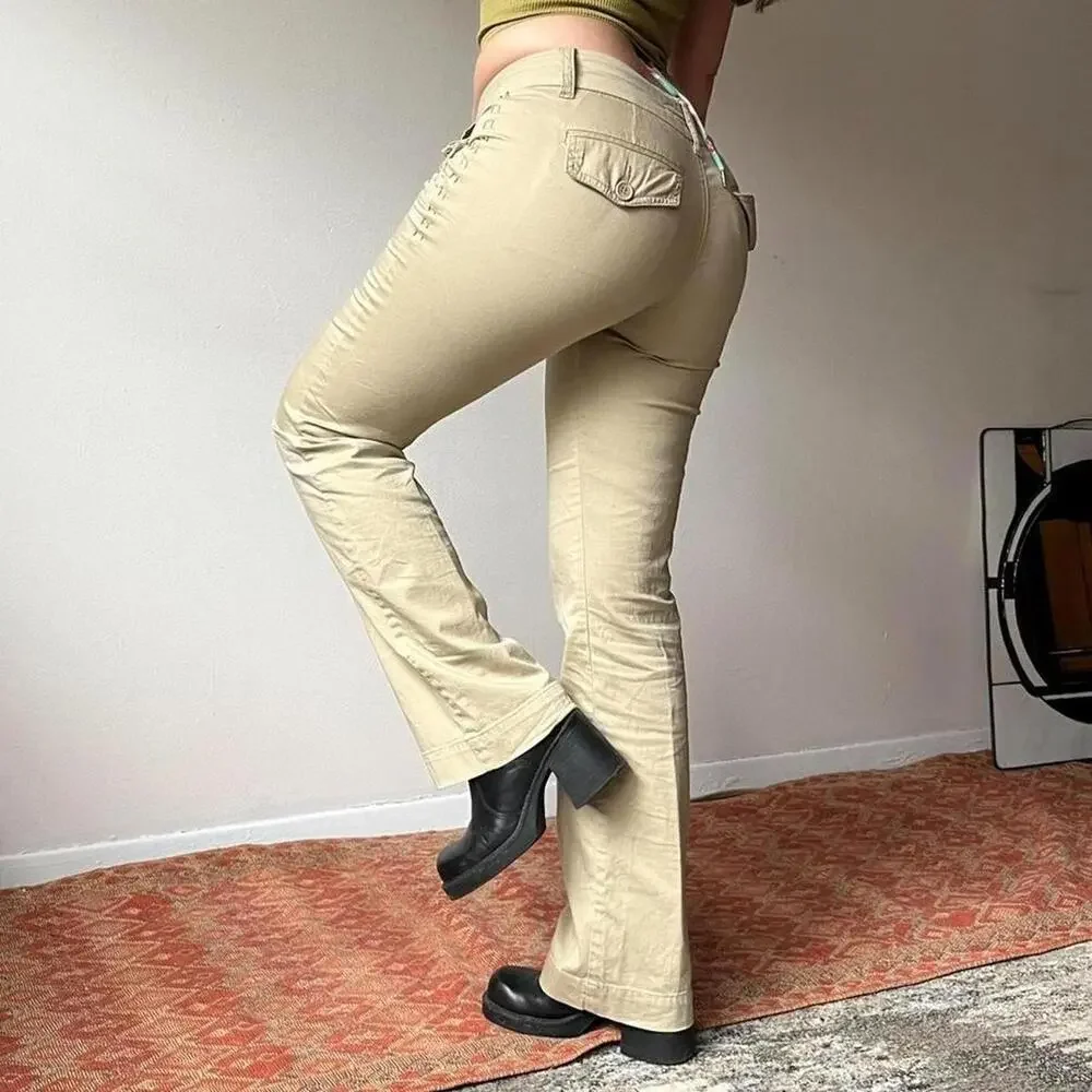 Gorgeous 90s flare cargo style trousers - Picture 5 of 6